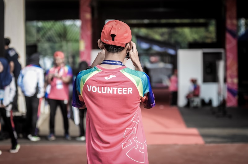 Volunteers working together at a nonprofit event